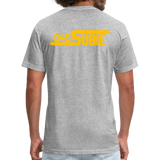 845 Subie Gold Font Fitted Cotton/Poly T-Shirt by Next Level - heather gray