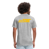 845 Subie Gold Font Fitted Cotton/Poly T-Shirt by Next Level - heather gray