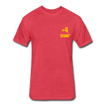 845 Subie Gold Font Fitted Cotton/Poly T-Shirt by Next Level - heather red