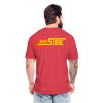 845 Subie Gold Font Fitted Cotton/Poly T-Shirt by Next Level - heather red