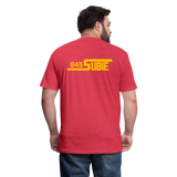 845 Subie Gold Font Fitted Cotton/Poly T-Shirt by Next Level - heather red