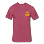 845 Subie Gold Font Fitted Cotton/Poly T-Shirt by Next Level - heather burgundy