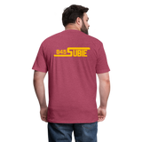 845 Subie Gold Font Fitted Cotton/Poly T-Shirt by Next Level - heather burgundy