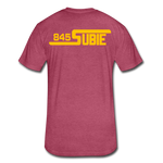 845 Subie Gold Font Fitted Cotton/Poly T-Shirt by Next Level - heather burgundy