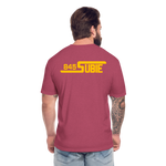 845 Subie Gold Font Fitted Cotton/Poly T-Shirt by Next Level - heather burgundy