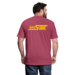 845 Subie Gold Font Fitted Cotton/Poly T-Shirt by Next Level - heather burgundy