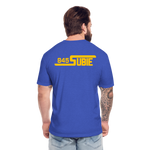 845 Subie Gold Font Fitted Cotton/Poly T-Shirt by Next Level - heather royal