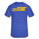 845 Subie Gold Font Fitted Cotton/Poly T-Shirt by Next Level - heather royal