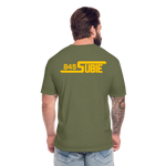 845 Subie Gold Font Fitted Cotton/Poly T-Shirt by Next Level - heather military green
