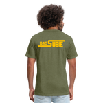 845 Subie Gold Font Fitted Cotton/Poly T-Shirt by Next Level - heather military green
