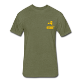 845 Subie Gold Font Fitted Cotton/Poly T-Shirt by Next Level - heather military green