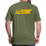 845 Subie Gold Font Fitted Cotton/Poly T-Shirt by Next Level - heather military green