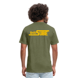 845 Subie Gold Font Fitted Cotton/Poly T-Shirt by Next Level - heather military green