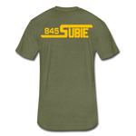 845 Subie Gold Font Fitted Cotton/Poly T-Shirt by Next Level - heather military green