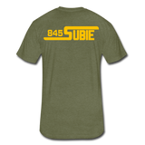 845 Subie Gold Font Fitted Cotton/Poly T-Shirt by Next Level - heather military green