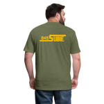 845 Subie Gold Font Fitted Cotton/Poly T-Shirt by Next Level - heather military green