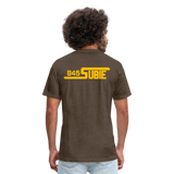 845 Subie Gold Font Fitted Cotton/Poly T-Shirt by Next Level - heather espresso