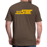 845 Subie Gold Font Fitted Cotton/Poly T-Shirt by Next Level - heather espresso
