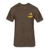 845 Subie Gold Font Fitted Cotton/Poly T-Shirt by Next Level - heather espresso