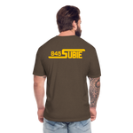 845 Subie Gold Font Fitted Cotton/Poly T-Shirt by Next Level - heather espresso