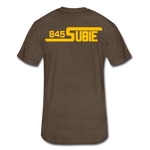 845 Subie Gold Font Fitted Cotton/Poly T-Shirt by Next Level - heather espresso
