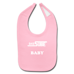 845 Subie Baby Bib (White Font) - light pink