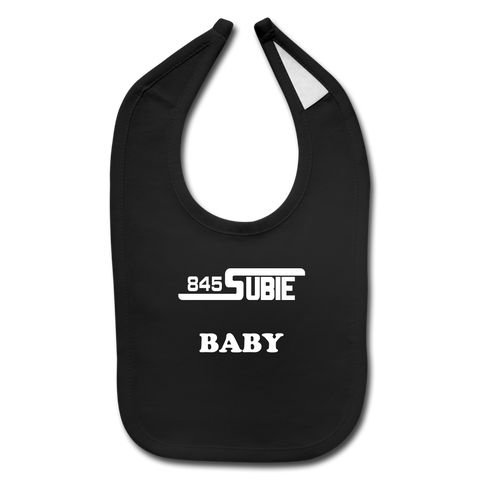 845 Subie Baby Bib (White Font) - black
