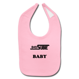 845 Subie Baby Bib (Black Font) - light pink