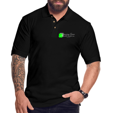 Amazing Grace Mobile Transport Men's Polo Shirt - black