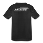 845 Subie White Font Striped Toddler Premium Organic T-Shirt - black