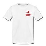 845 Subie Red Font Striped Toddler Premium Organic T-Shirt - white