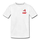 845 Subie Red Font Striped Toddler Premium Organic T-Shirt - white
