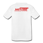 845 Subie Red Font Striped Toddler Premium Organic T-Shirt - white