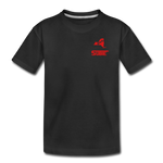 845 Subie Red Font Striped Toddler Premium Organic T-Shirt - black