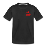 845 Subie Red Font Striped Toddler Premium Organic T-Shirt - black