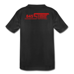 845 Subie Red Font Striped Toddler Premium Organic T-Shirt - black