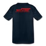 845 Subie Red Font Striped Toddler Premium Organic T-Shirt - deep navy