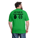 I Get Paid To Stand Around (Flagger) T-Shirt - bright green