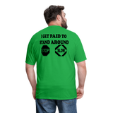I Get Paid To Stand Around (Flagger) T-Shirt - bright green