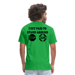 I Get Paid To Stand Around (Flagger) T-Shirt - bright green