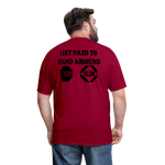 I Get Paid To Stand Around (Flagger) T-Shirt - dark red