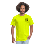 I Get Paid To Stand Around (Flagger) T-Shirt - safety green