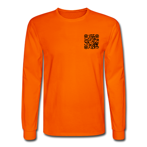 I Get Paid To Stand Around (Flagger) Men's Long Sleeve T-Shirt - orange